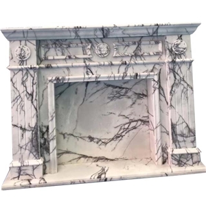 Milas Lilac Marble Fireplace Hearth