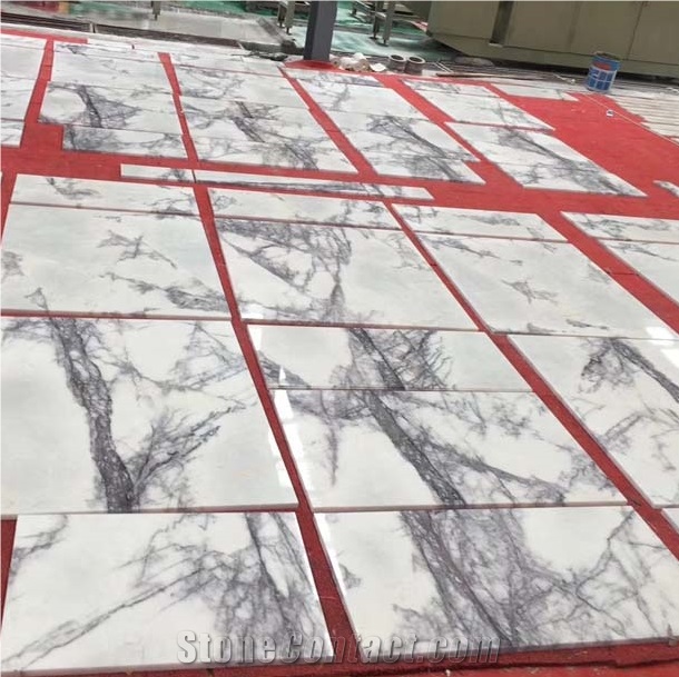 Milas Lilac Medium Marble Slab in Shuitou Factory