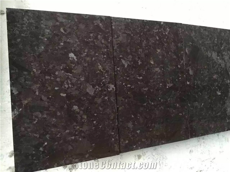 Polished Angola Brown Granite Prefab Cut Kitchen Top Slab