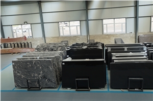 Quarry Owner China Shanxi Black Granite Polished Slab, Floor Tile Project Material