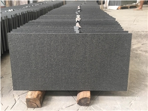 Top Flamed New Shanxi Black Granite Tile Floor / Wall