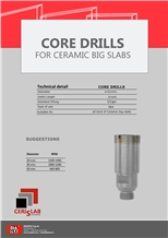 Core Drills for Ceramic Big Slabs -Ceramic, Stone Cnc Tools