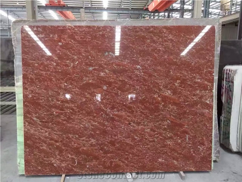 Spanish Rose Red Marble Polished Slabs