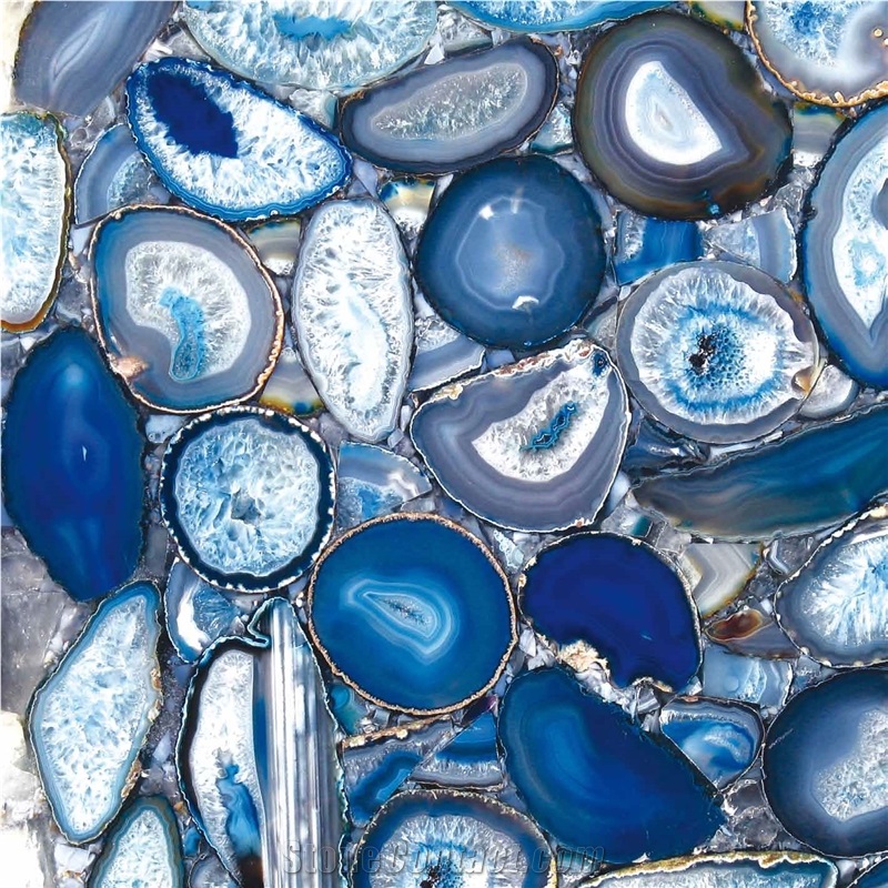 Blue Agate - Semi Precious Gemstone Slabs