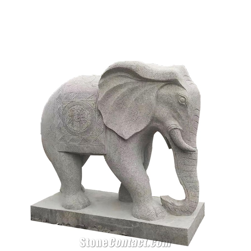 Animal Sculpture Stone Elephant