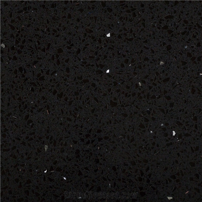 Pcn 120 - Black Starlight Sparkling Quartz Slabs