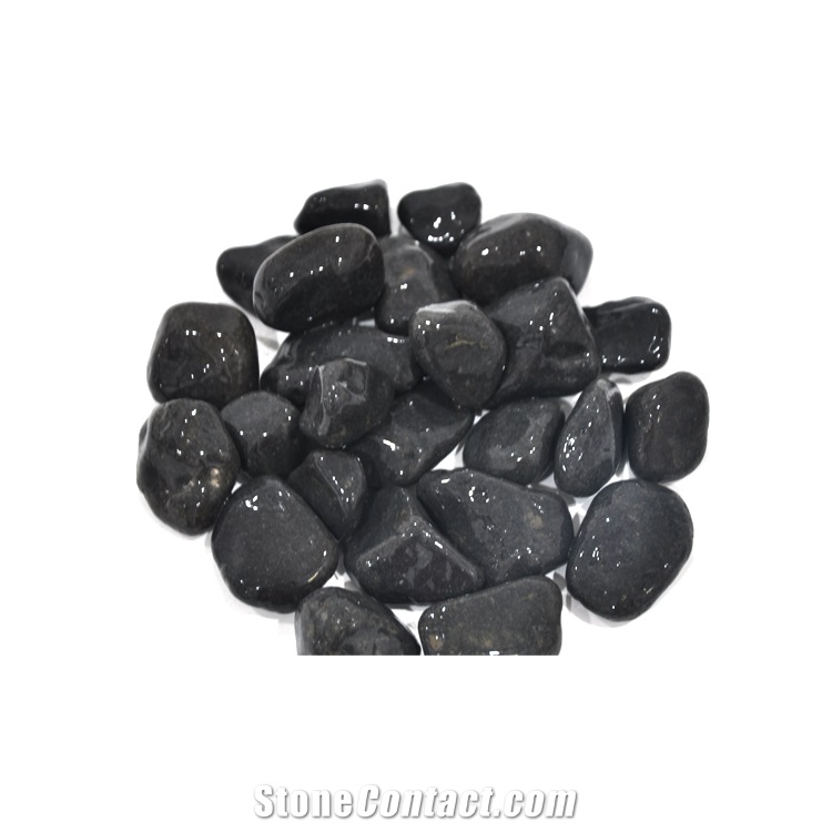 Good Quality Gs-007 Basalt Black Pebble Ball Stone