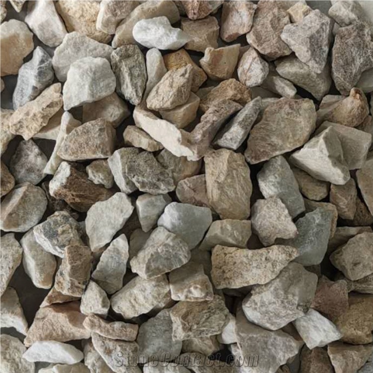 Natural Good Quality Gs-004 Yellow Gravel Stone