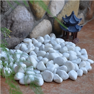 Natural Hot Sale Gs-001 White Pebble Ball Stone