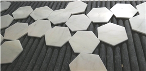 Bianco Carrara Marble Hexagon Mosaic Tiles