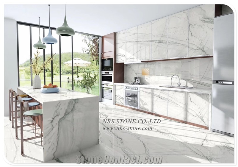 New Statuario White Kitchen Countertops/ Bar Tops