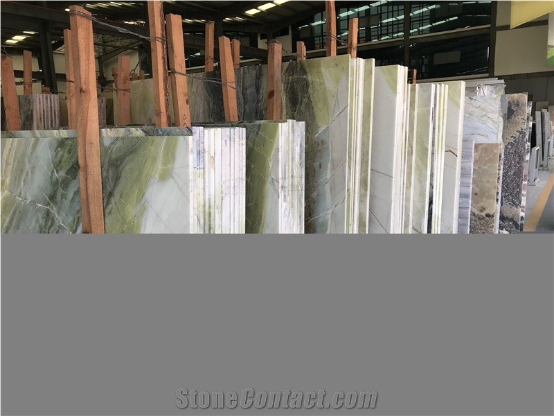 Fantasy Ocean Green Wave Marble Slab Factory Price