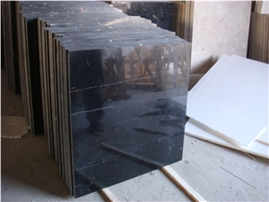 A Grade Nero Marquina Black Marble Slab Floor Tile