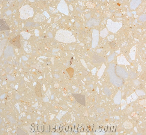 Beige Artificial Stone Tile Bathroom Floor Wall