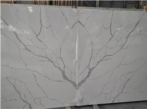 Bianco Calacatta White Quartz Stone Kitchen Slab Solid Surface