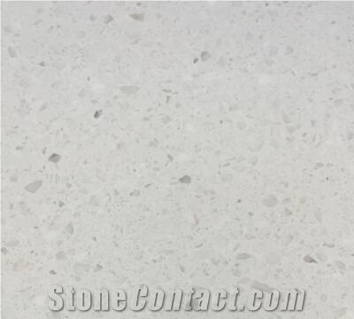 Bianco Milk White Terrazzo Stone Tile, Floor Pattern / Wall Decor