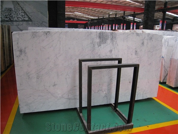 Bianco Statuario Carrara White Marble Slab Floor Tile / Wall