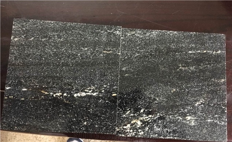 Brazil Ocean Black Granite Slab for Kitchen Top