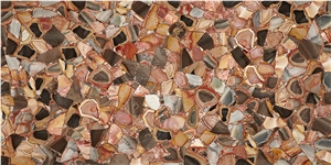Brown Coral Seashell Khaki Agate Stone Slab,Gemstone