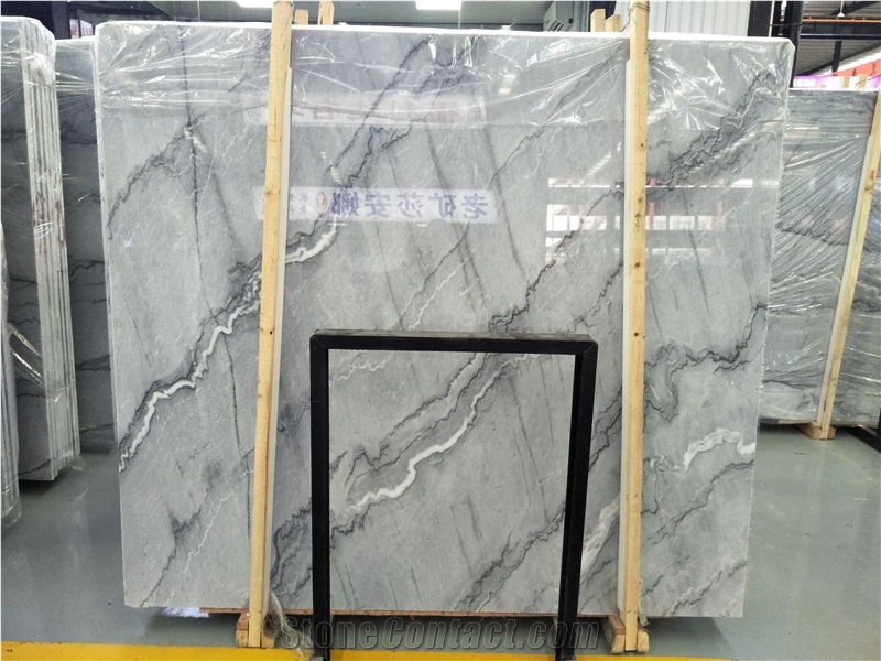 Bruce Grey Marble Slab / Wall Tile Bookmatched