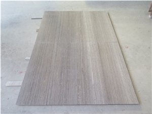 China Grey Wooden Vein Marble Honed Floor Wa Tiles