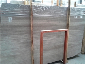 China Grey Wooden Vein Marble Honed Floor Wa Tiles