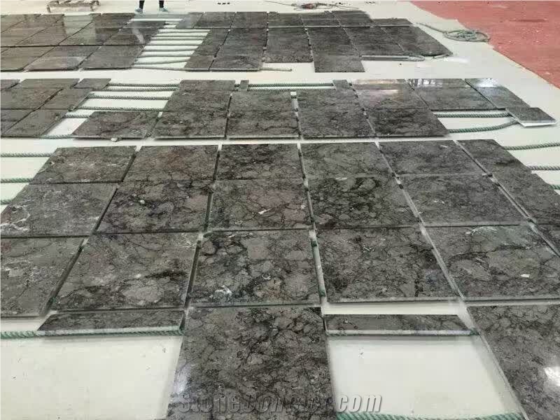 China Matrix Grey Marble Slab for Tabletop Design