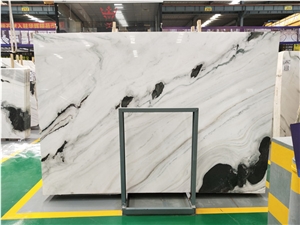 China Panda White Marble Slab, Floor Tiles