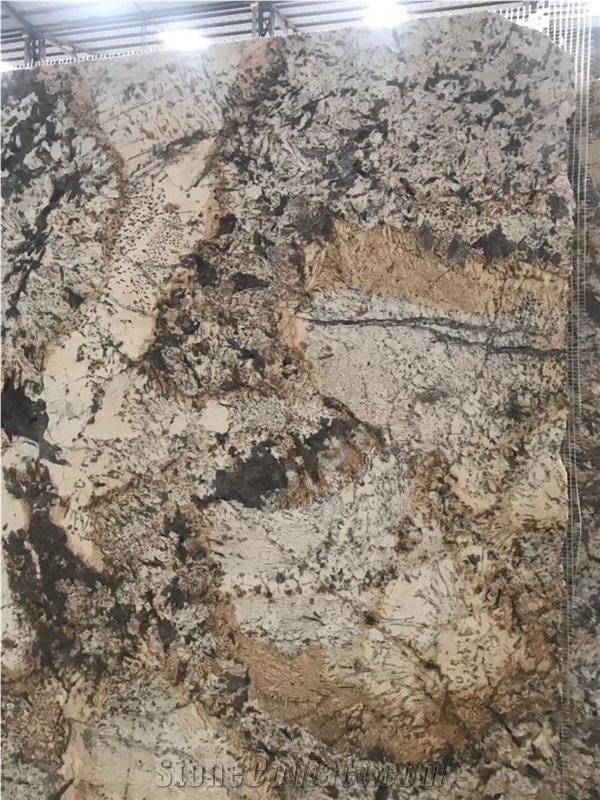 Chocolate Gold Granite Slab, Floor Tile