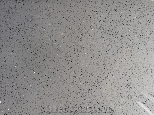 Crystal Grey Galaxy Quartz Stone Floor Tile Cut to Size