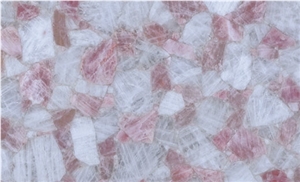 Crystal Pink Semiprecious Stone Slab,Gemstone