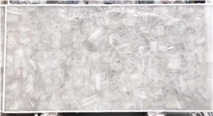 Crystal White Agate Stone Gemstone Slab Translucent