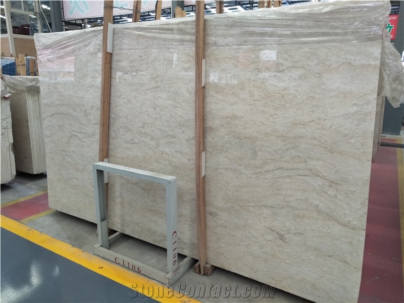 Crystal White Gold Flower Marble Slab Interior Wall