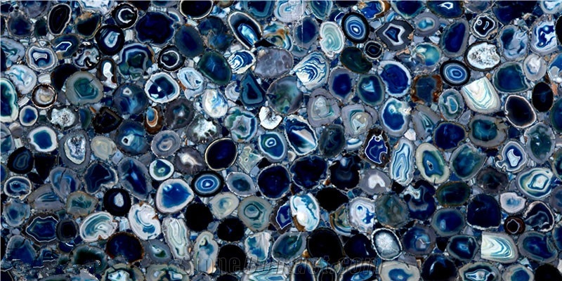 Dark Blue Gemstone Semiprecious Stone Slab