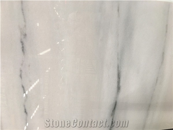 Elegant White Marble Slab, Kitchen Slab Polished