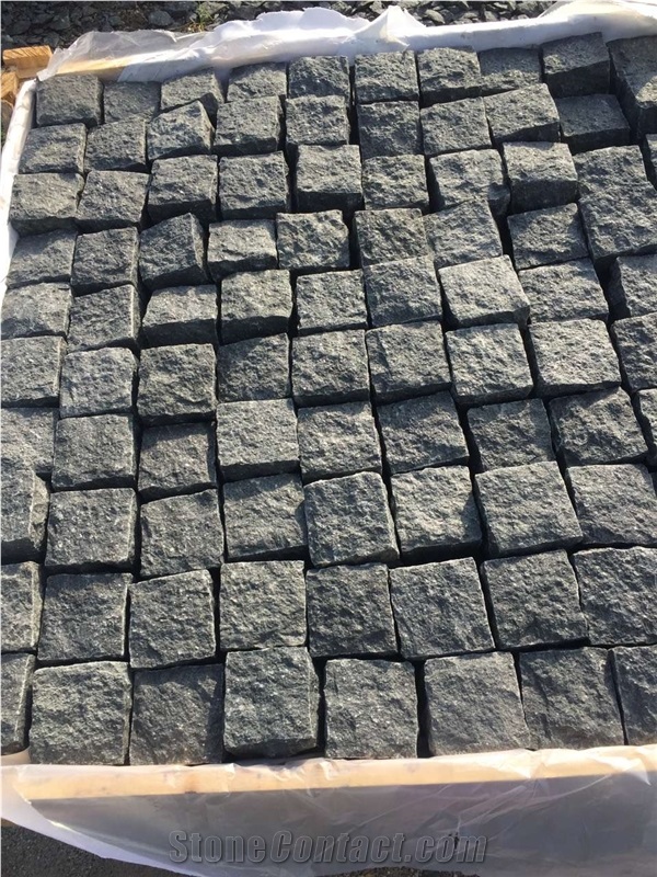 G684 Black Basalt Cube Stone Garden Pavers Exterior