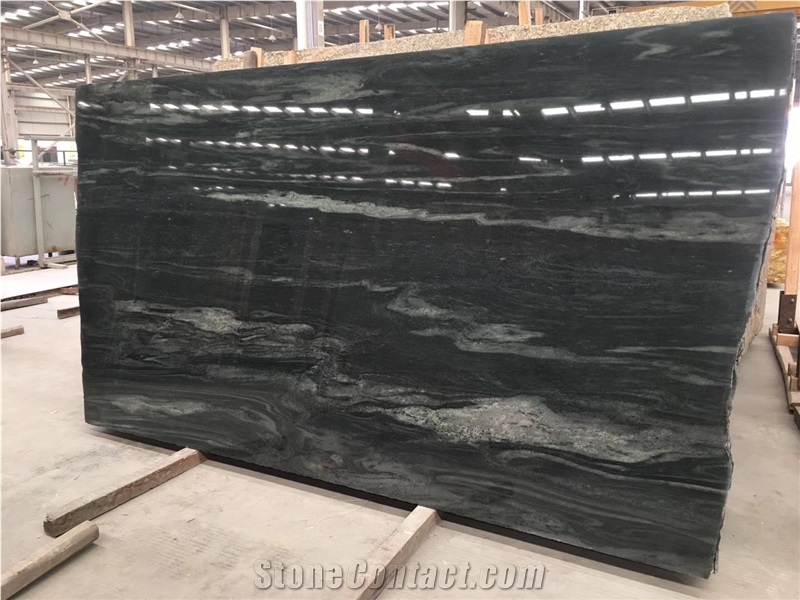Galaxy Green Wave Granite Prefab Apartment Vanity Top
