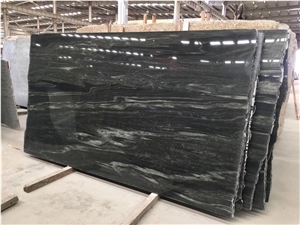 Galaxy Olive Green Forest Wave Granite Bath Top
