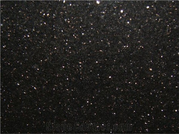 Indian Black Star Galaxy Granite Slab / Floor Tile
