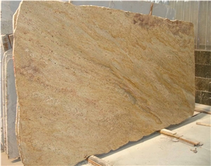 Kashmir Gold Granite Slab Polished Kitchen Prefab
