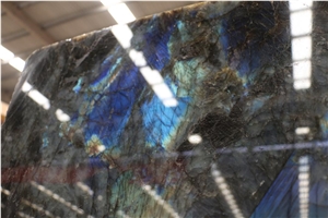 Luxury Lemurian Blue Labradorite Granite Slab