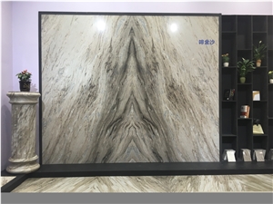 Marmo Palissandro Marrone Brown Wave Marble Slab Background Wall Bookmatched