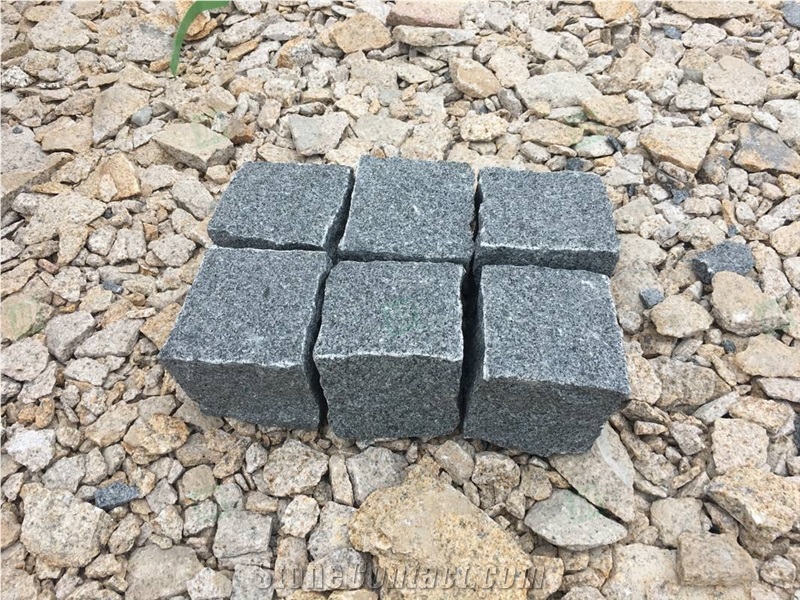 New G654 China Black Sesame Cube Stone Road Patio Sets