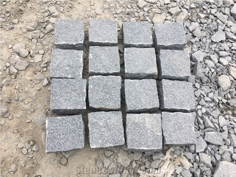 New G654 China Black Sesame Cube Stone Road Patio Sets