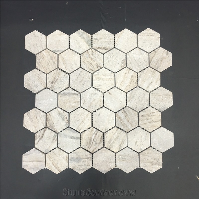 Palissandro Brown Marble Basketweave Mosaic Wall Panel Tile