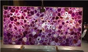 Purple Irregular Agate Stone Luxury Gemstone Slab Wall
