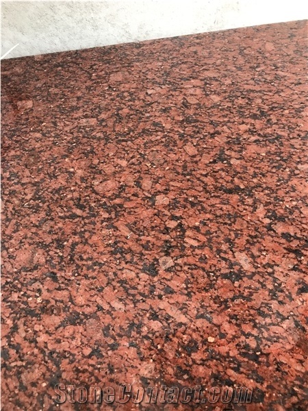 Rosso Rubino / Ruby Red Granite Slabs Flooring