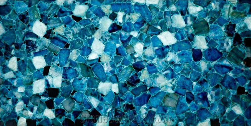 Silver Blue Wood Vein Agate Stone Slab,Gemstone
