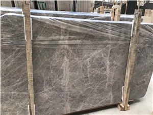 Silver Emperador Grey Marble Slab, Floor Tiles Pattern
