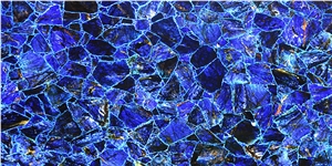 Sodalite Blue Granite Agate Stone Slab,Backlit Gemstone